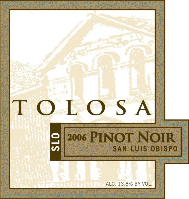 Tolosa Winery SLO Pinot Noir 2006 Front Label