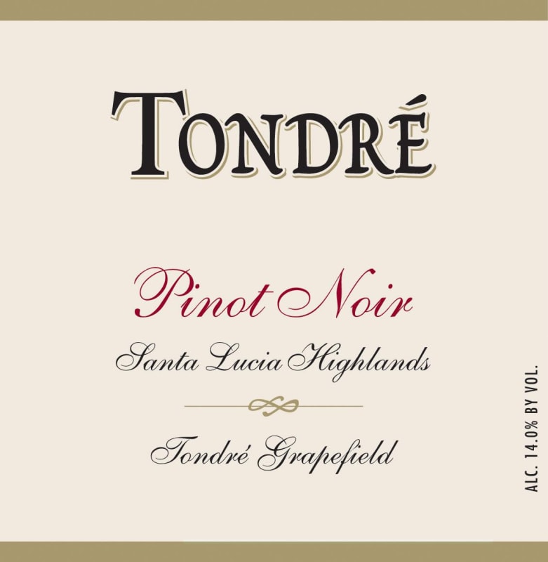 Tondre Wines Grapefield Pinot Noir 2011 Front Label