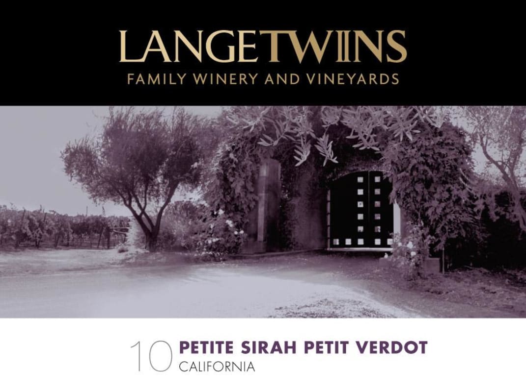LangeTwins Petite Sirah Petit Verdot 2010 Front Label
