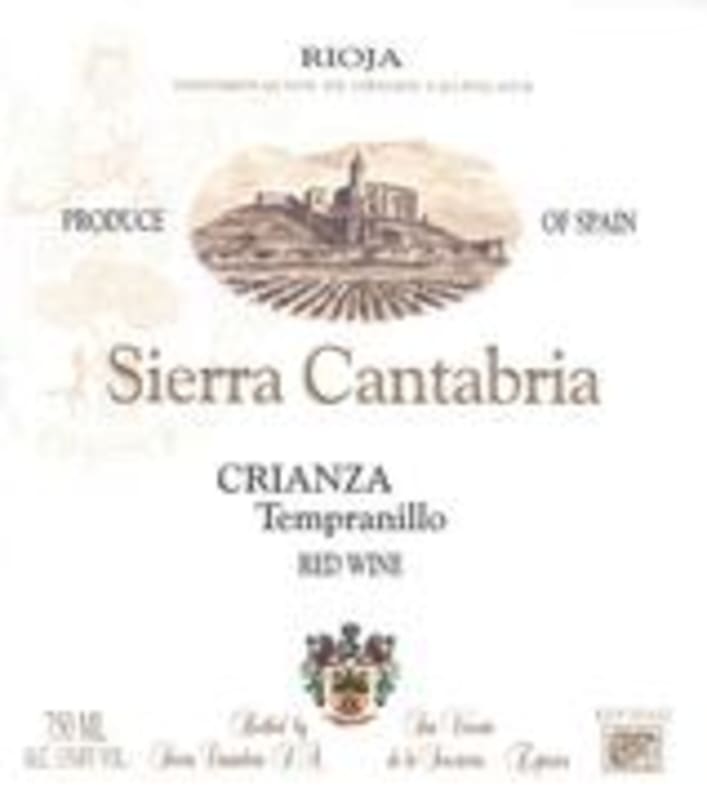 Sierra Cantabria Crianza 1998 Front Label