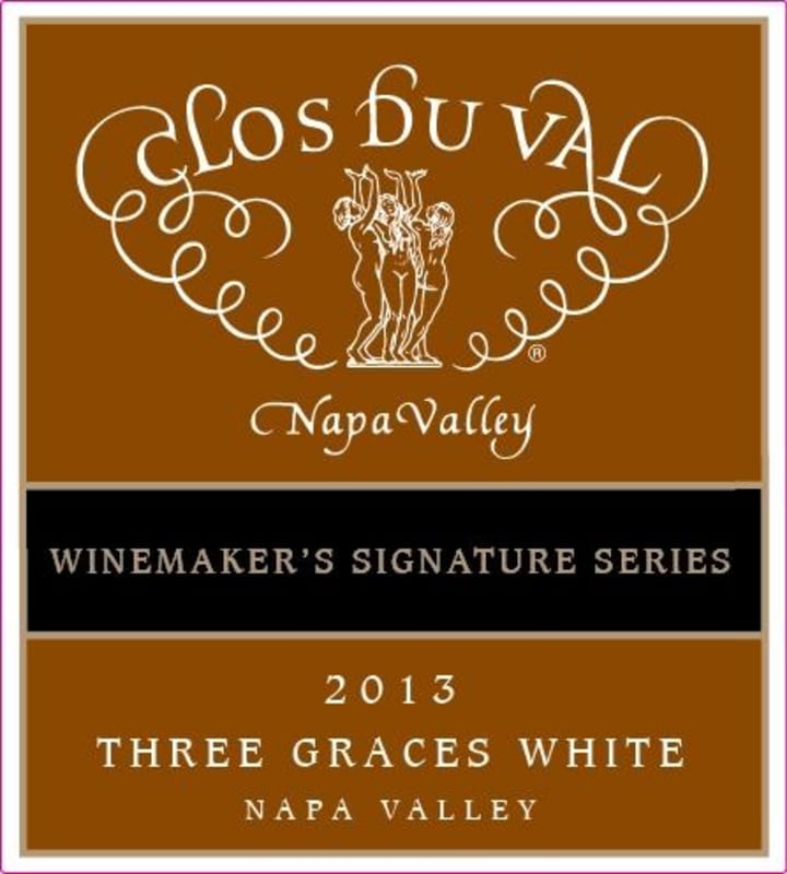 Clos du Val Winemaker's Signature Series Three Graces White Blend 2013 Front Label
