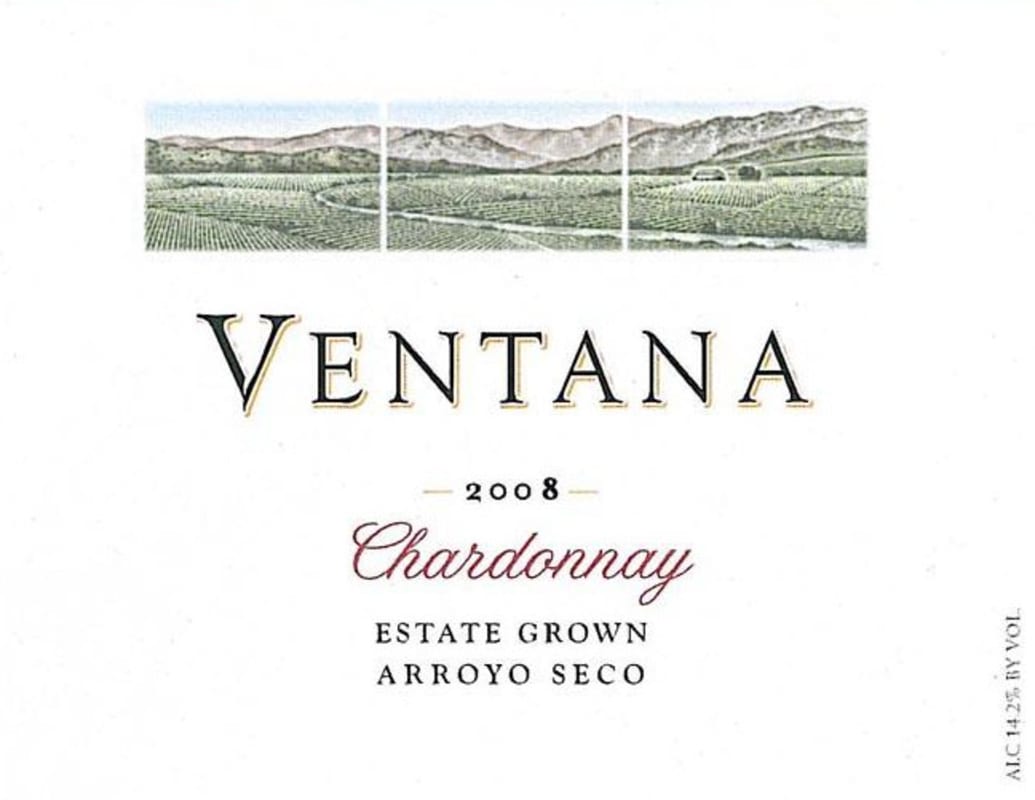 Ventana Arroyo Seco Chardonnay 2008 Front Label