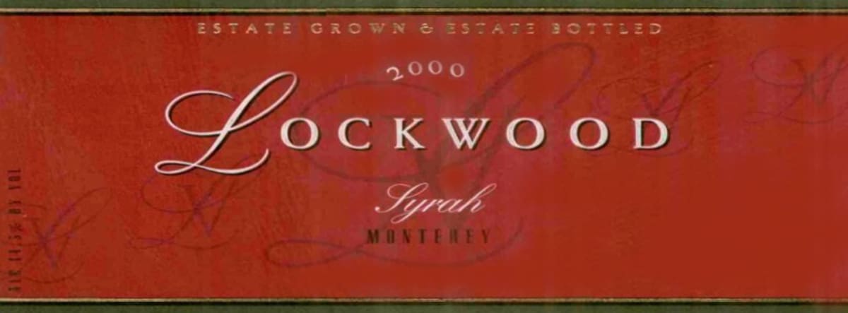 Lockwood Syrah 2000 Front Label