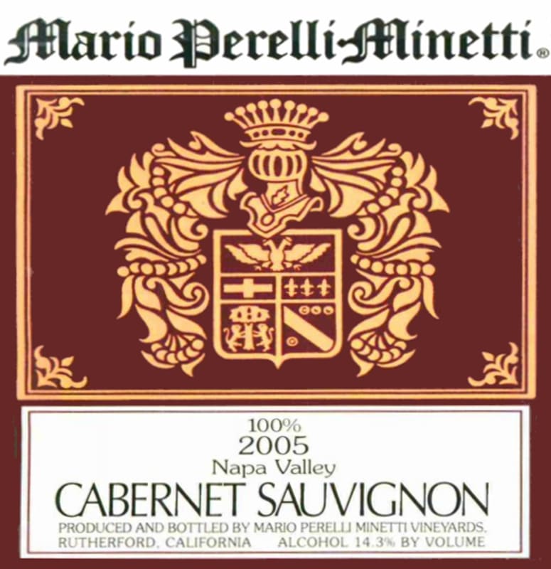 Mario Perelli-Minetti Cabernet Sauvignon 2005 Front Label
