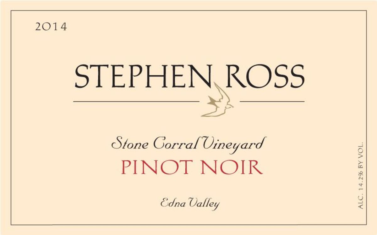 Stephen Ross Stone Corral Vineyard Pinot Noir 2014 Front Label