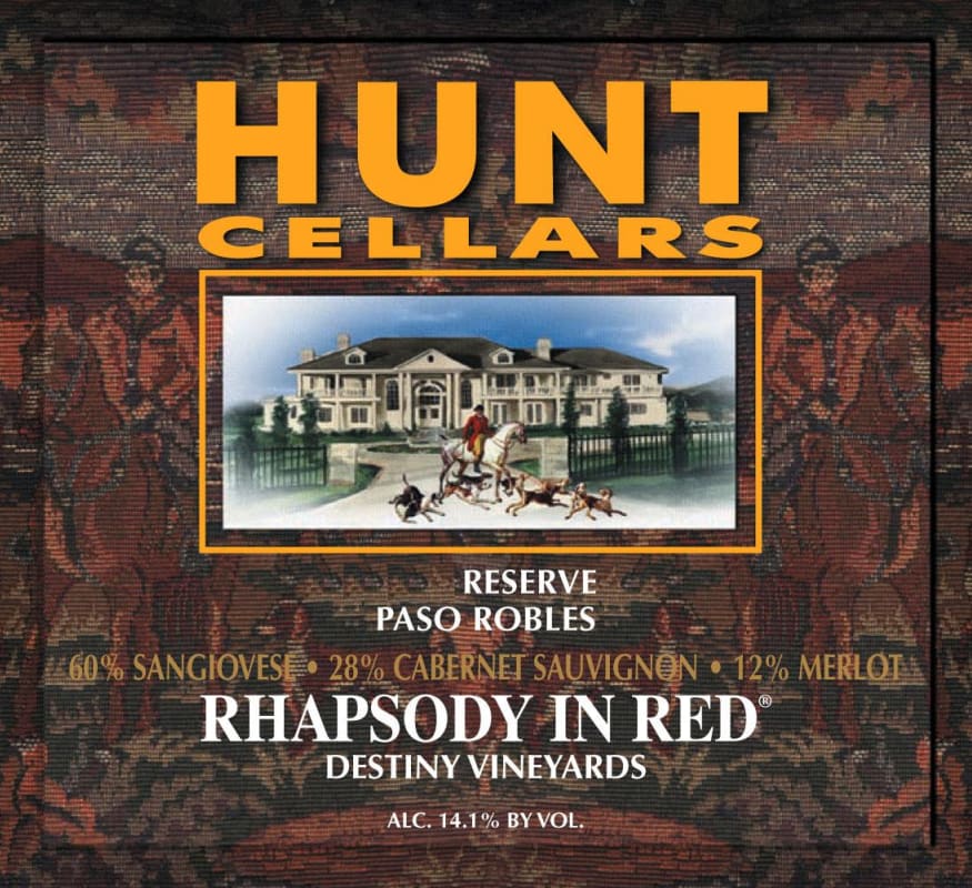 Hunt Cellars Rhapsody in Red Reserve 2004 Front Label