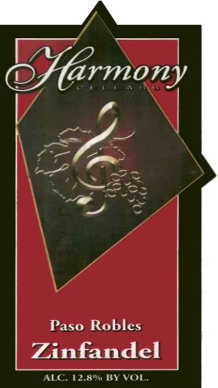 Harmony Cellars Zinfandel 2007 Front Label