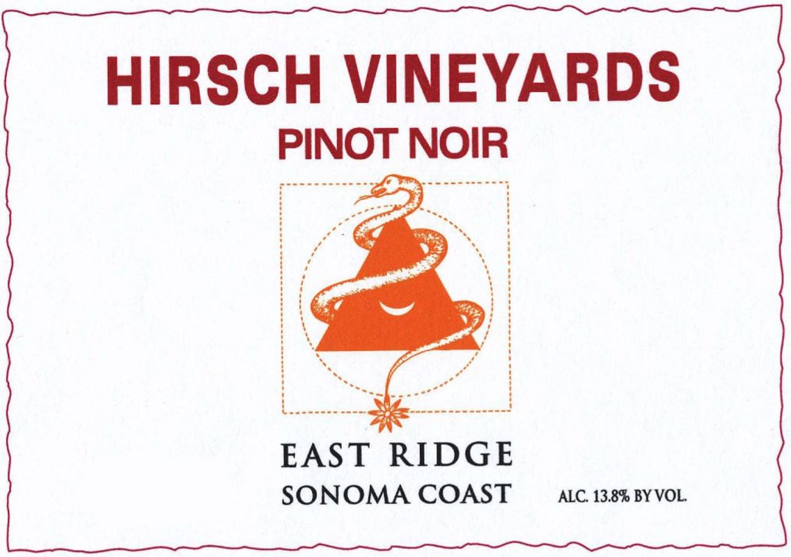 Hirsch East Ridge Pinot Noir 2010 Front Label