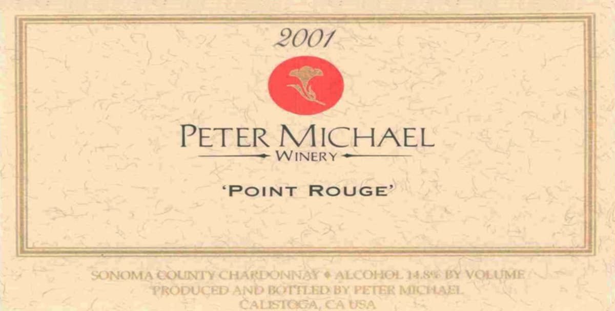 Peter Michael Point Rouge Chardonnay 2001 Front Label