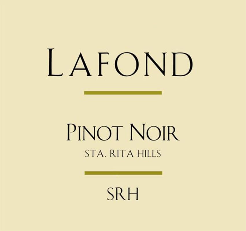 Lafond SRH Series Pinot Noir 2010 Front Label