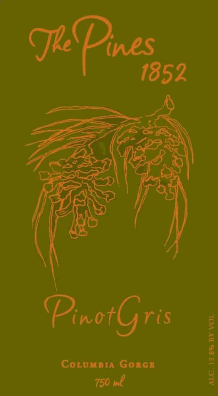 The Pines 1852 Pinot Gris 2015 Front Label