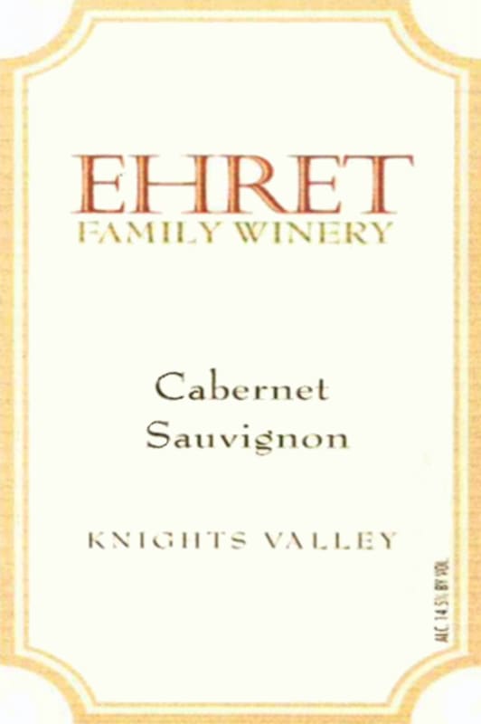 Ehret Family Winery Cabernet Sauvignon 2007 Front Label