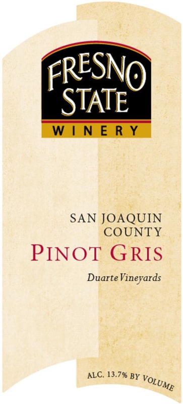 Fresno State Winery Pinot Gris 2013 Front Label