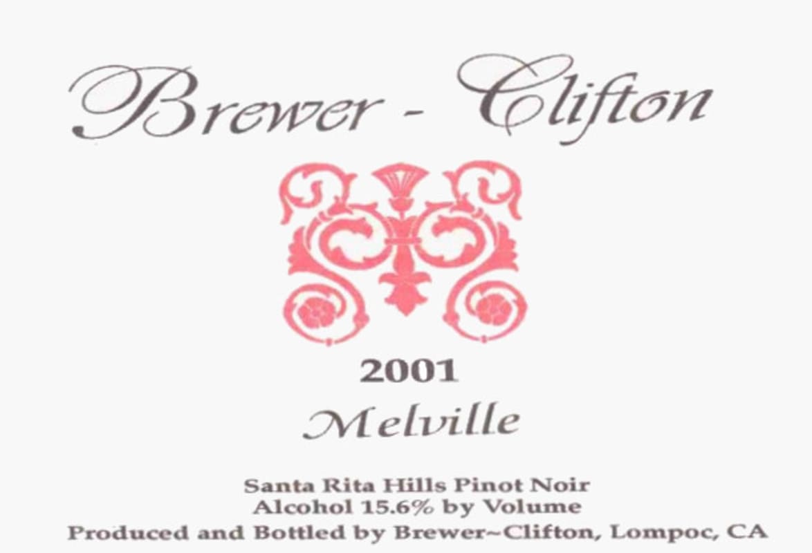 Brewer-Clifton Melville Pinot Noir 2001 Front Label