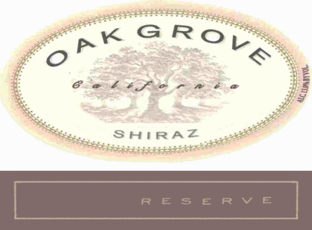 Oak Grove Family Reserve Shiraz 2006 Front Label