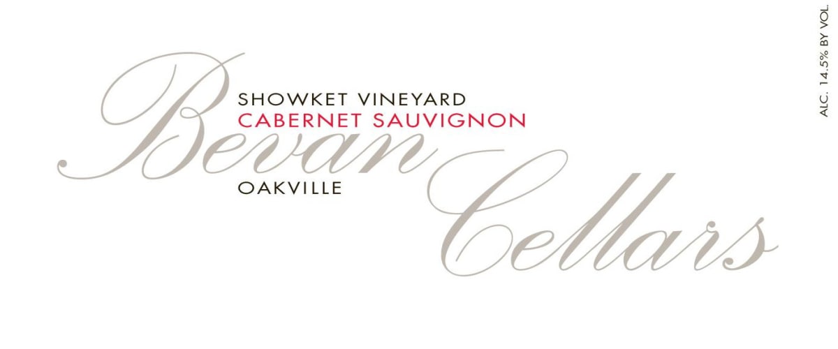 Bevan Cellars Showket Vineyard Cabernet Sauvignon 2012 Front Label