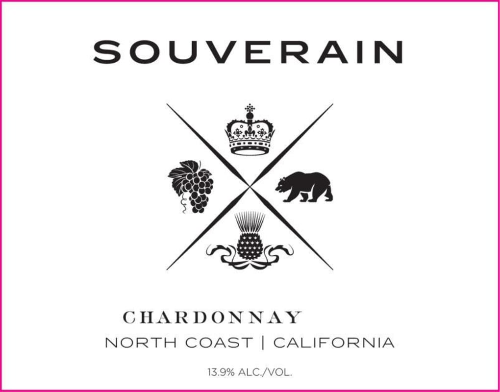 Chateau Souverain North Coast Chardonnay 2015 Front Label