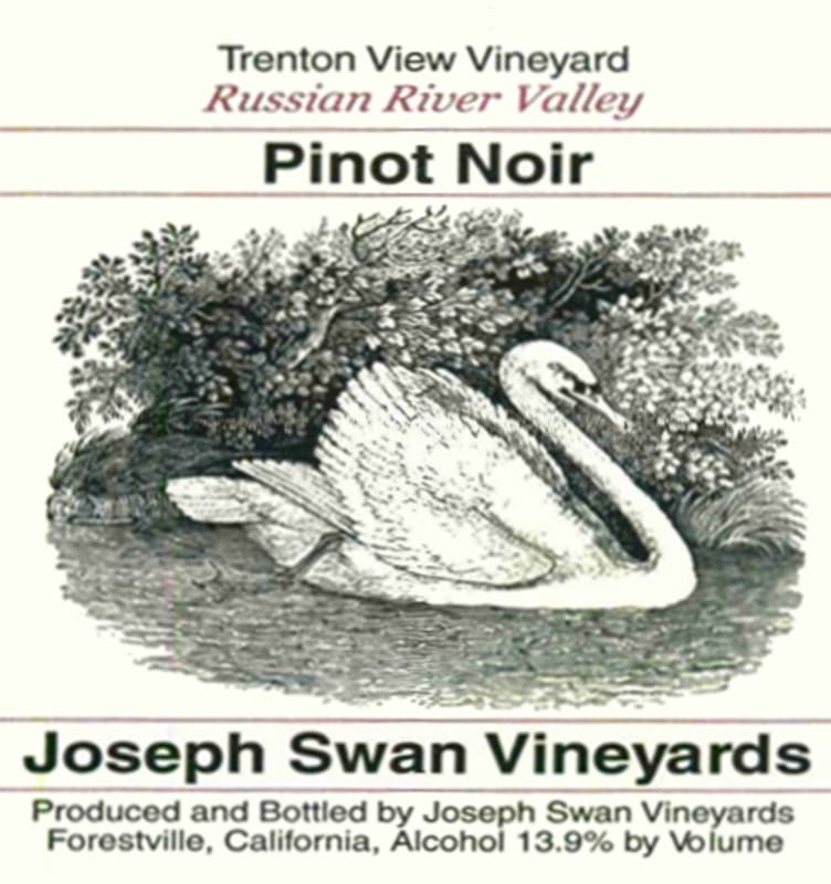 Joseph Swan Trenton View Vineyard Pinot Noir 2008 Front Label
