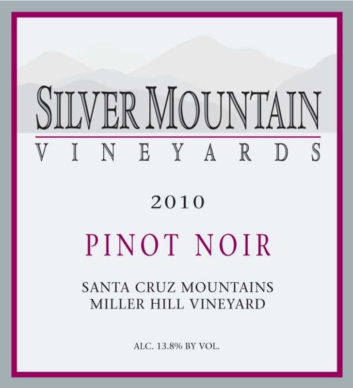 Silver Mountain Miller Hill Vineyard Pinot Noir 2010 Front Label