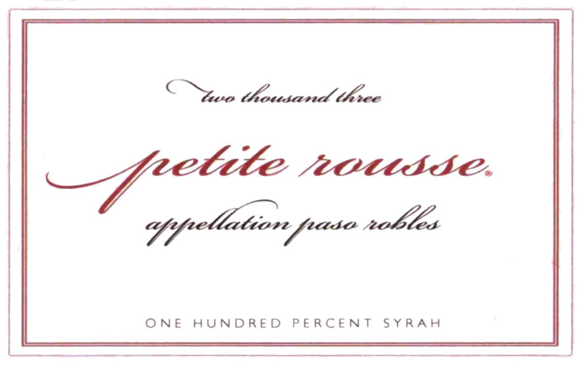 Clos Mimi Petite Rousse Syrah 2003 Front Label