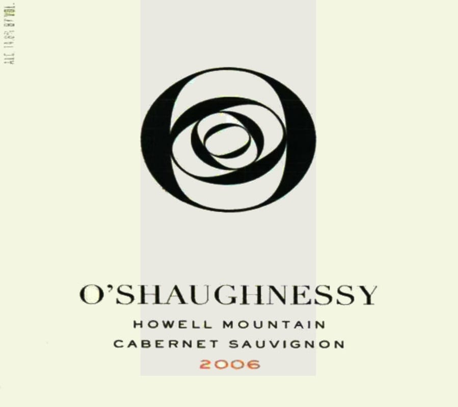 O'Shaughnessy Howell Mountain Cabernet Sauvignon 2006 Front Label