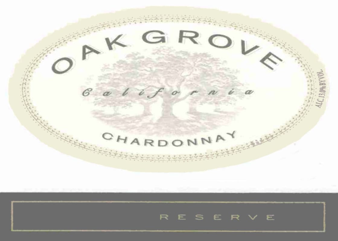 Oak Grove Family Reserve Chardonnay 2008 Front Label