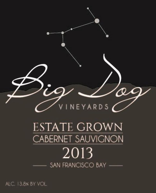 Big Dog Vineyards Estate Cabernet Sauvignon 2013 Front Label