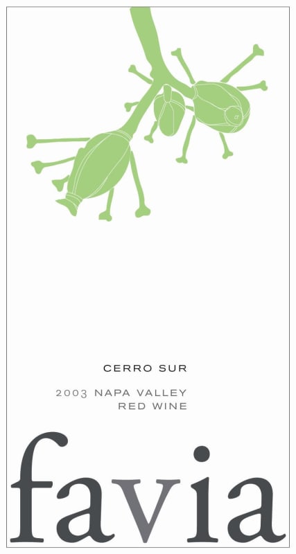 Favia Cerro Sur Red 2003 Front Label