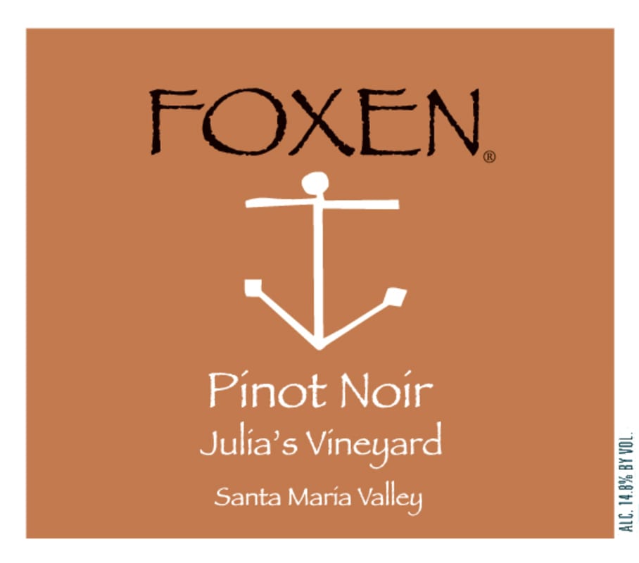 Foxen Julia's Vineyard Pinot Noir 2012 Front Label