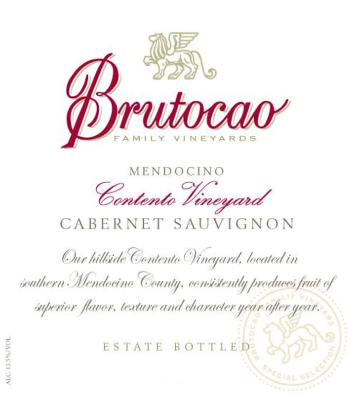 Brutocao Contento Vineyard Cabernet Sauvignon 2008 Front Label