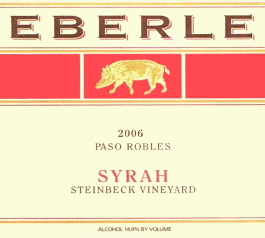 Eberle Steinbeck Vineyard Syrah 2006 Front Label