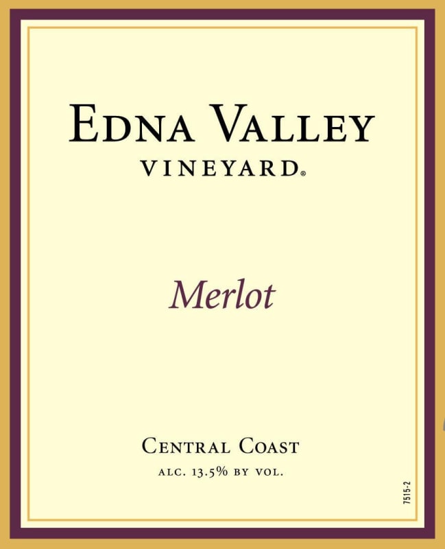 Edna Valley Vineyard San Luis Obispo County Merlot 2013 Front Label