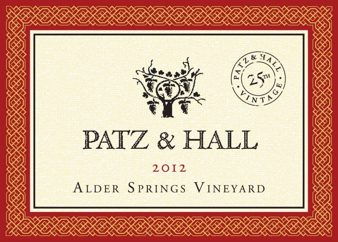 Patz & Hall Alder Springs Vineyard Pinot Noir 2012 Front Label
