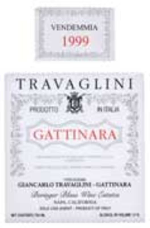 Travaglini Gattinara 1999 Front Label