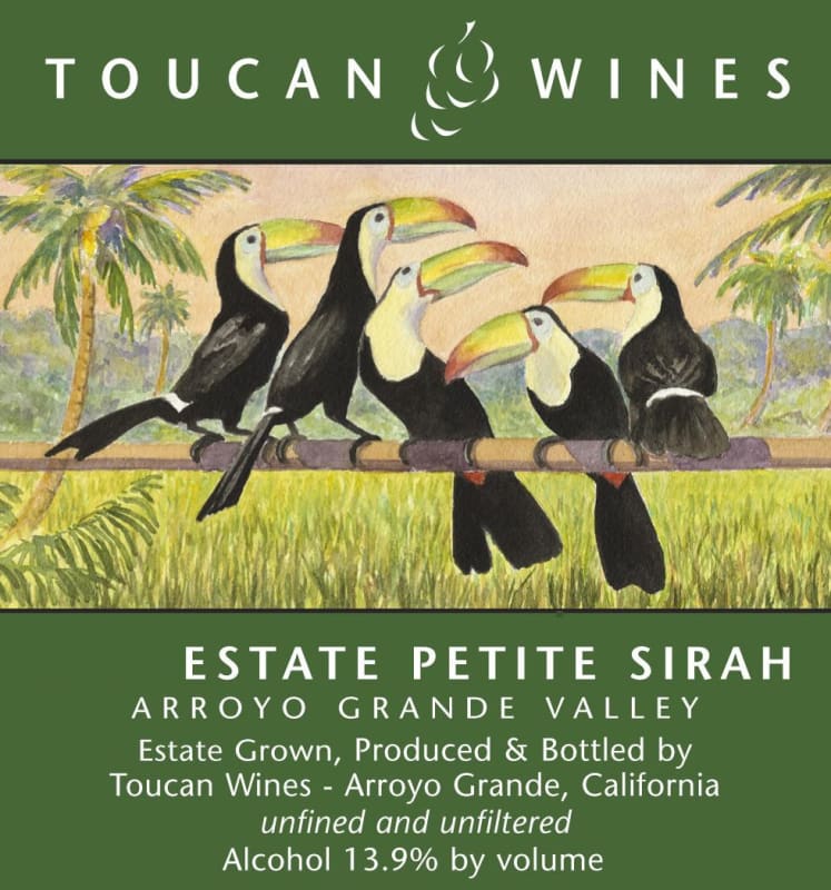 Toucan Wines Estate Petite Sirah 2010 Front Label