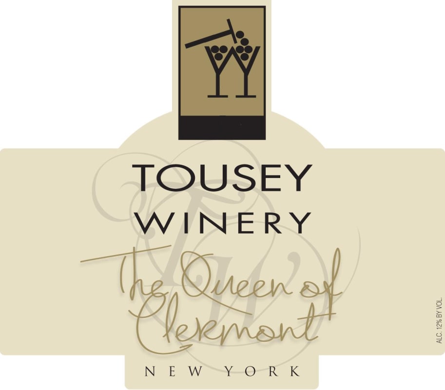 Tousey Winery The Queen of Clermont White 2013 Front Label