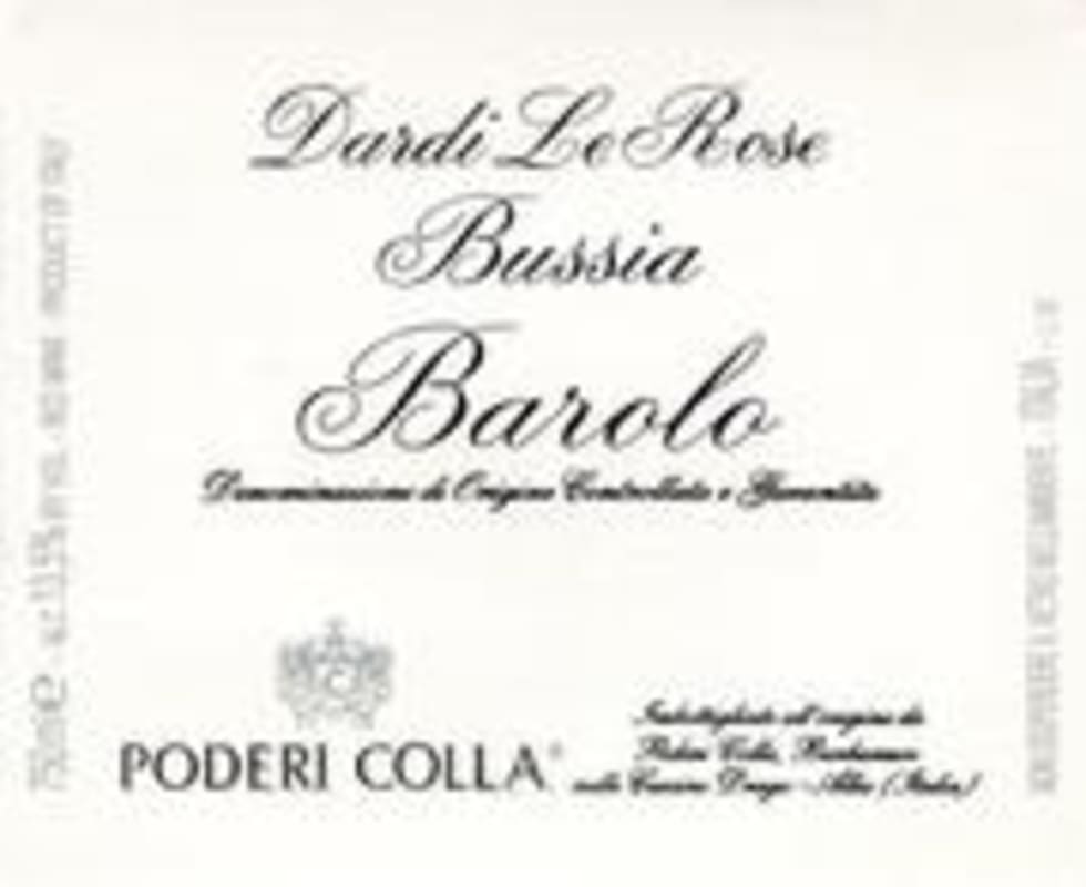 Poderi Colla Barolo Bussia Dardi le Rose 1998 Front Label