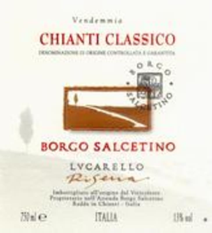 Borgo Salcetino Lucarello Chianti Classico Riserva 1998 Front Label