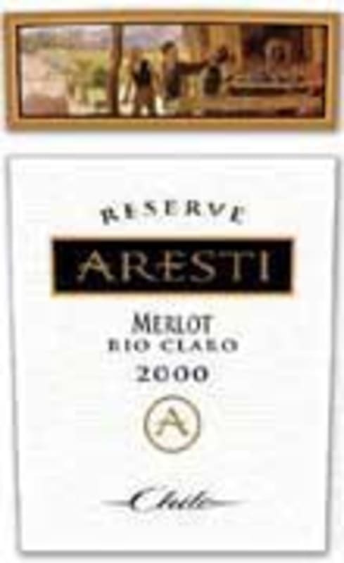 Aresti Reserve Merlot 2000 Front Label
