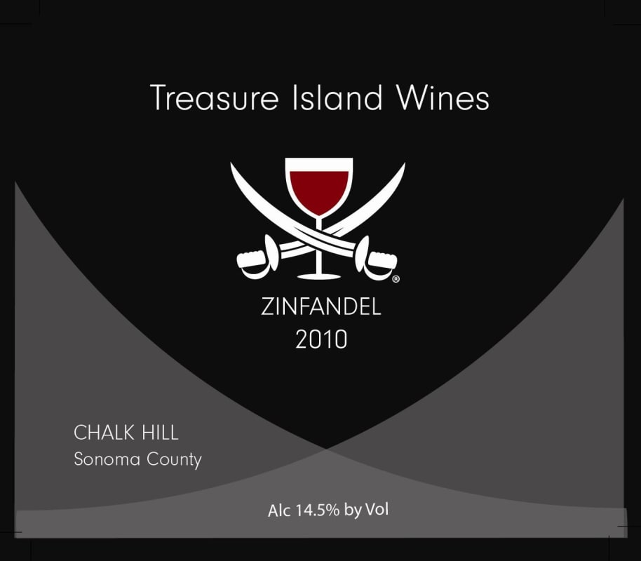 Treasure Island Wines Zinfandel 2010 Front Label