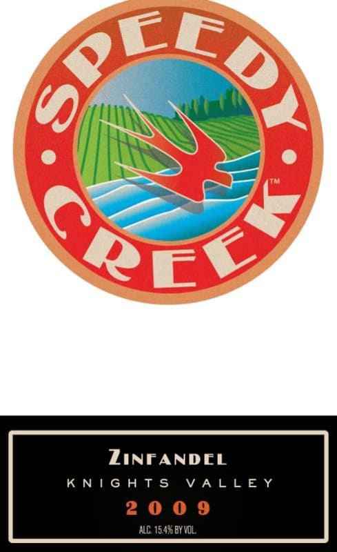 Speedy Creek Winery Zinfandel 2009 Front Label