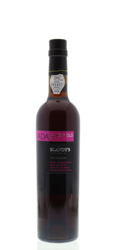 Blandy's 5 Year Old Alvada Madeira (500ML) Front Bottle Shot