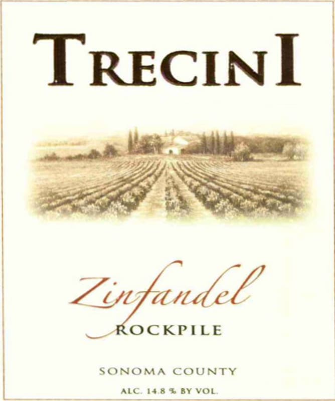 Trecini Cellars Rockpile Vineyard Zinfandel 2007 Front Label