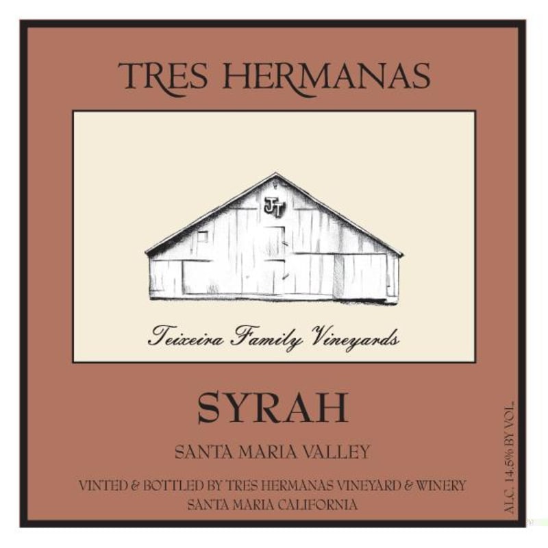 Tres Hermanas Vineyard & Winery Syrah 2007 Front Label