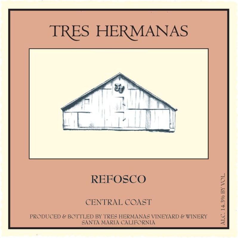Tres Hermanas Vineyard & Winery Refosco 2008 Front Label