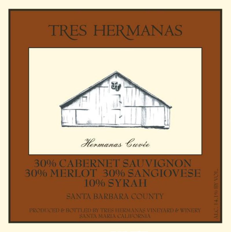 Tres Hermanas Vineyard & Winery Cuvee Sadie 2010 Front Label