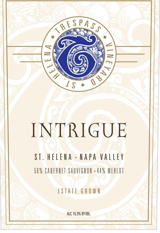 Trespass Vineyard Intrigue Red Blend 2013 Front Label