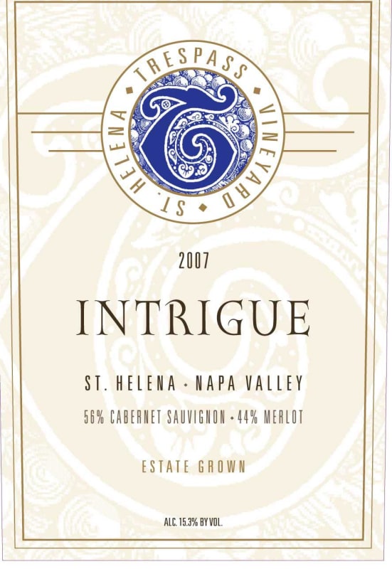 Trespass Vineyard Intrigue Red Blend 2007 Front Label