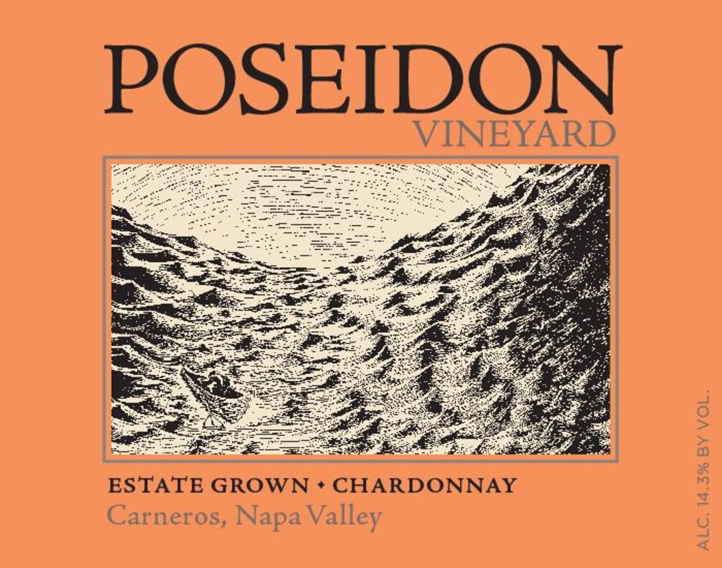 Tricycle Wine Company Poseidon Vineyard Estate Chardonnay 2014 Front Label