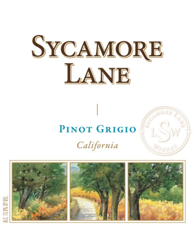 Trinchero Family Estates Sycamore Lane Pinot Grigio 2012 Front Label